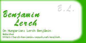 benjamin lerch business card
